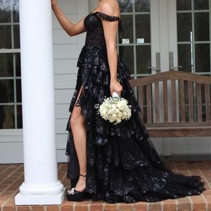 Cute Tiered Side Slit Prom Dress llella